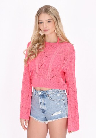 Pull-over 'Fashion Look' IZIA en rose : devant