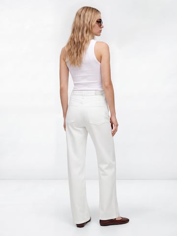 Mavi Flared Denim Pants ' NELLA ' in Weiß