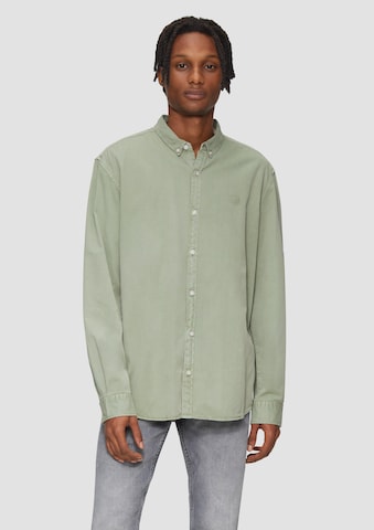 QS Regular fit Button Up Shirt in Green: front