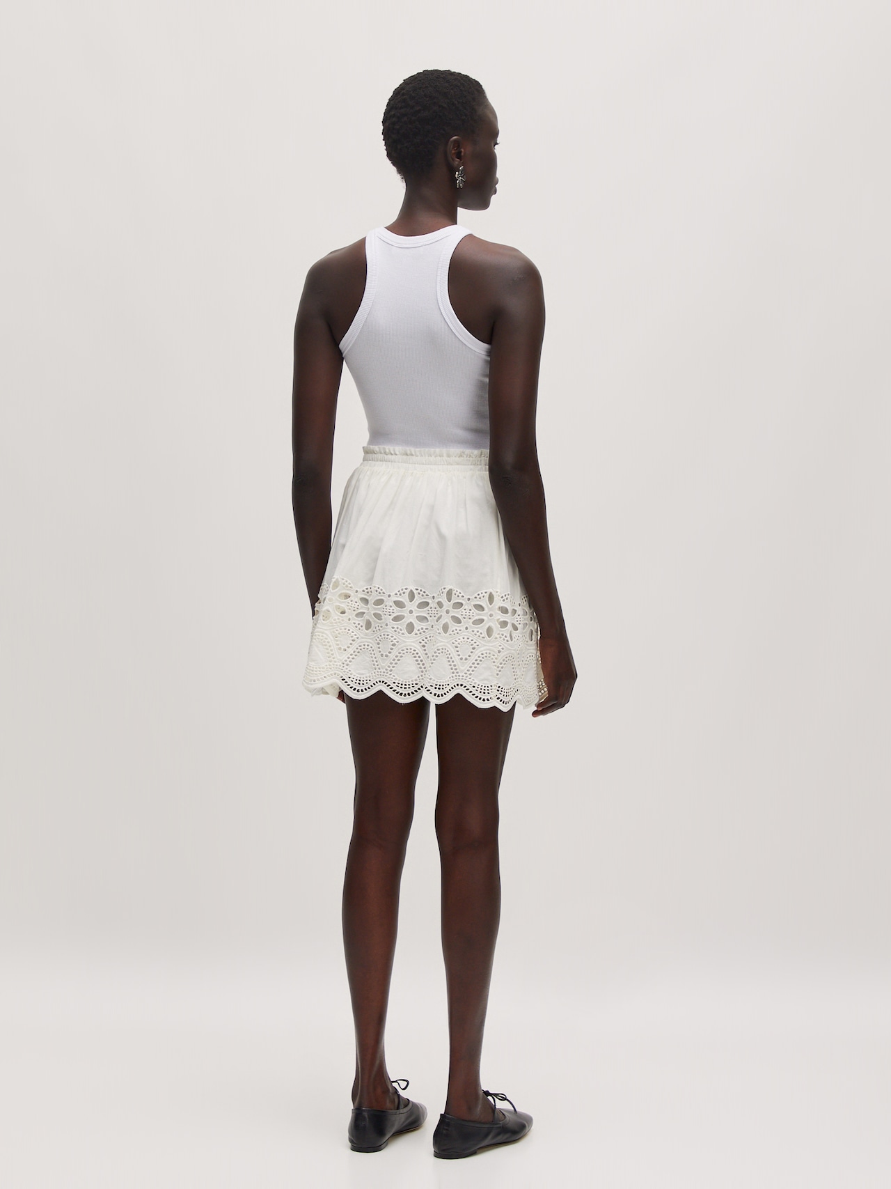 EDITED Jupe 'Quella' blanc