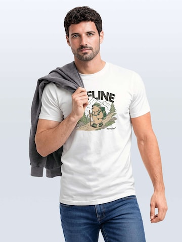 Neverless Shirt 'Hike Adventure Bear' in White