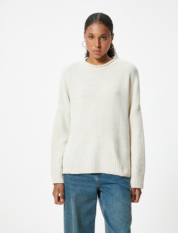 Koton Sweatshirt in Weiß: Vorderseite