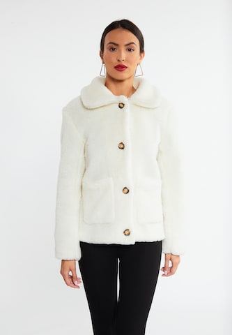 faina Wintermantel in Wit: voorkant