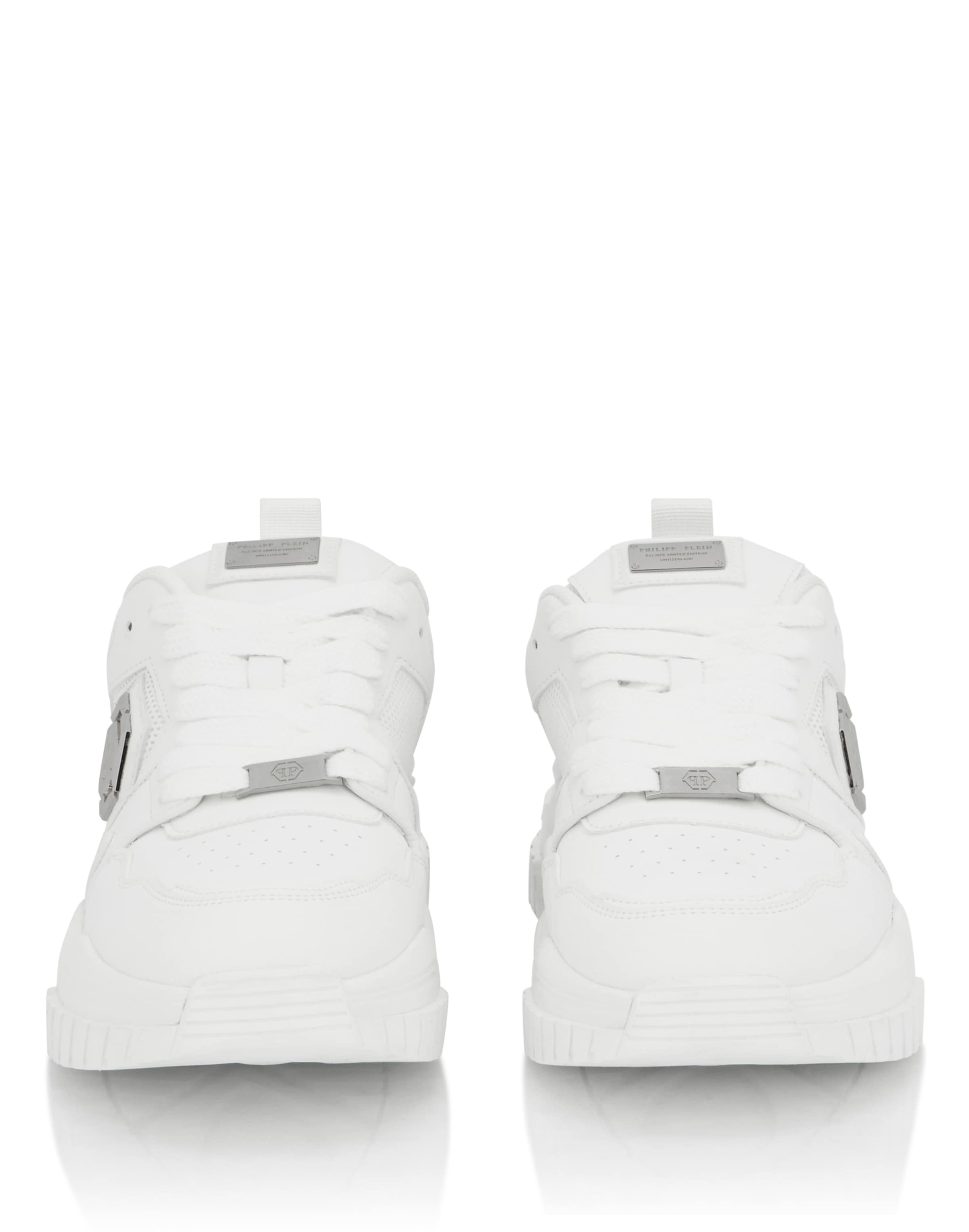 Philipp Plein - Sapatilhas baixas 'Hexagon' em branco