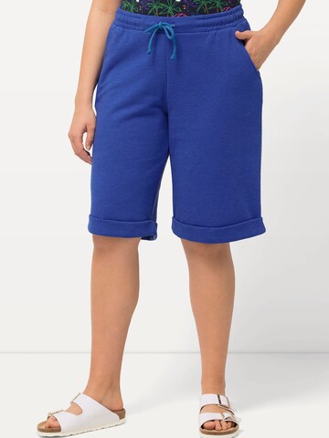 Ulla Popken Regular Shorts in Blau: Vorderseite