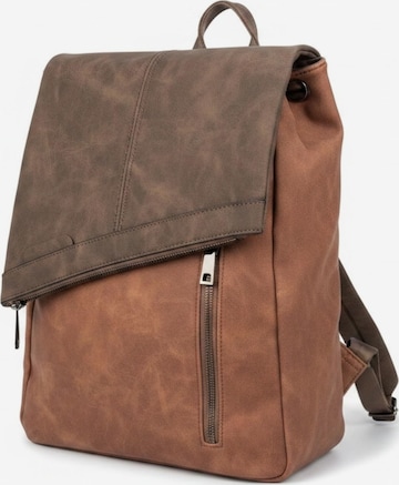 Zaino 'Rucksacktasche' di Kumixi in marrone: frontale