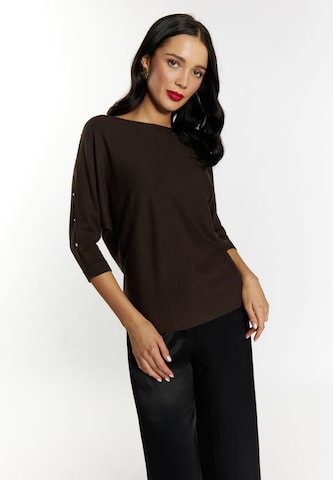 Pull-over faina en marron : devant