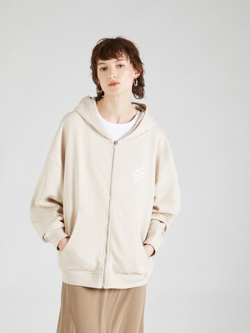 OH APRIL - Sudadera con cremallera 'Good Karma Club' en beige