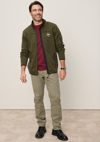 Man's World Fleece Jacket in Green