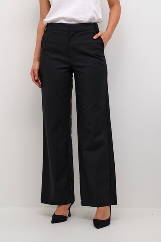 Kaffe Wide leg Broek in Zwart: voorkant