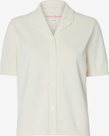 SELECTED - Cárdigan 'SLFAMOUR' en blanco: frente