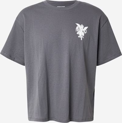 Marškinėliai iš JACK & JONES, spalva – tamsiai pilka / balta, Prekių apžvalga