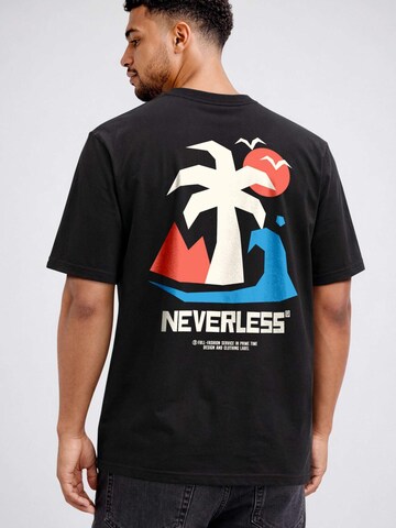 Neverless Shirt 'Beach Palm' in Black