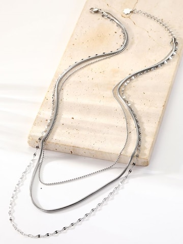 Hey Happiness Ketting 'Fine Triple Layer' in Zilver
