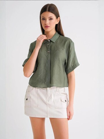 Camicia da donna di MixRay in verde