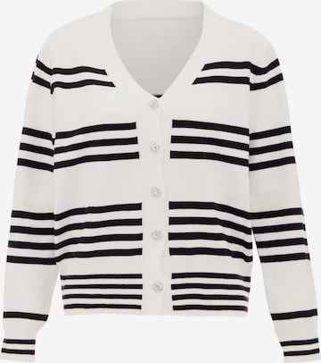 ZITHA Knit Cardigan in White: front