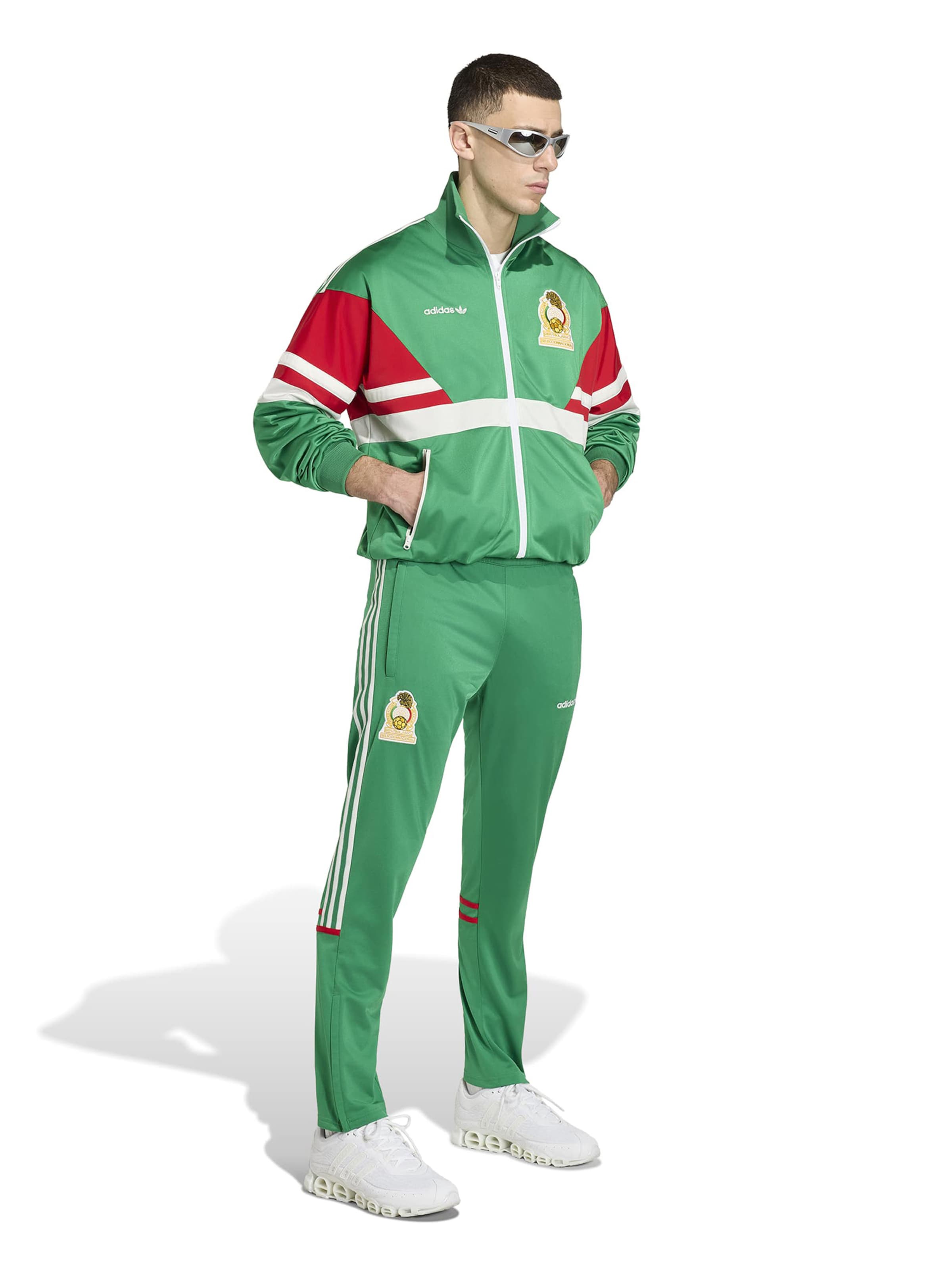 Slimfit Pantaloni sport 'Mexiko 1986' de la ADIDAS PERFORMANCE pe verde