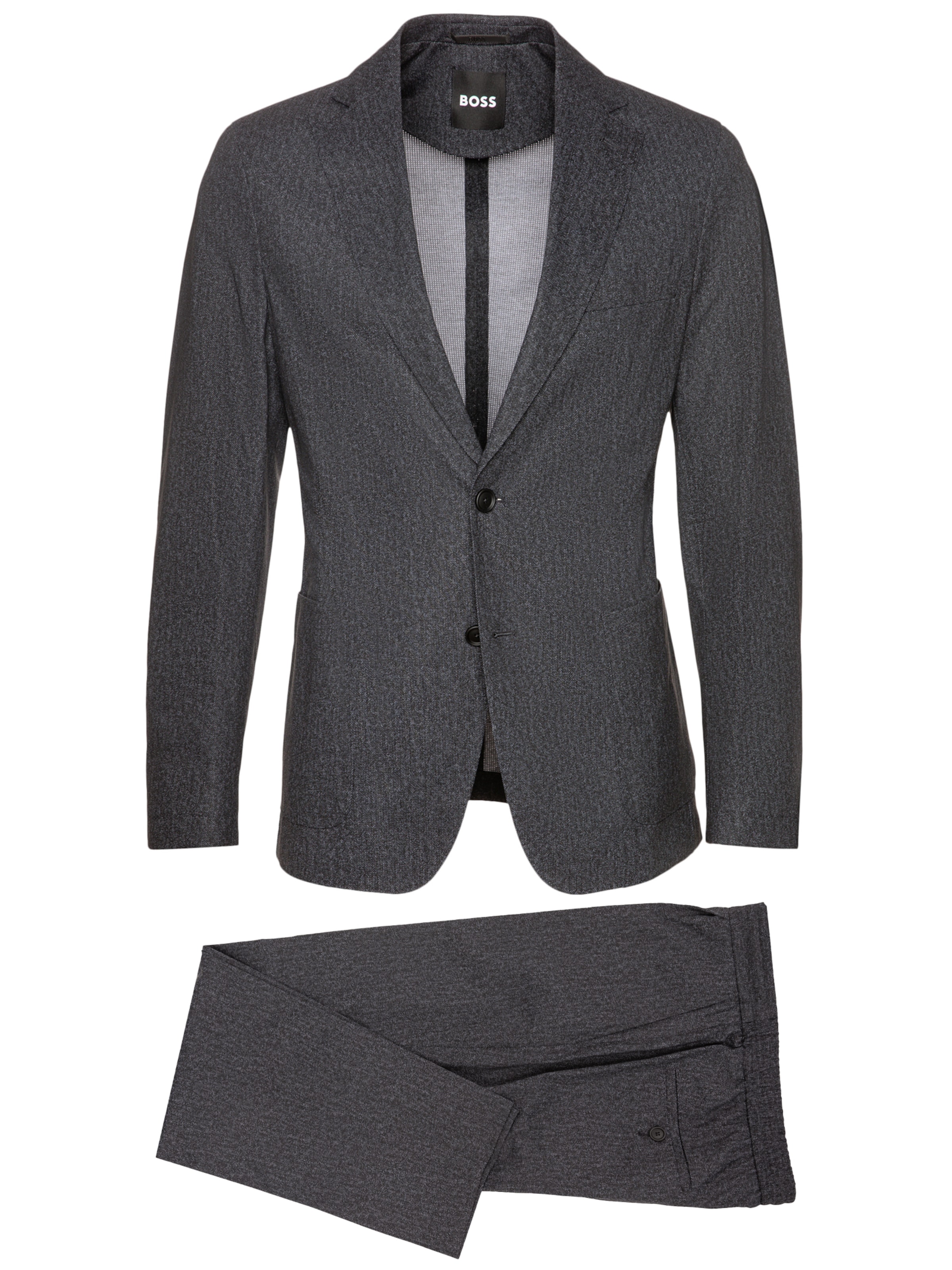BOSS Slim fit Suit 'Hanry' in Black: front