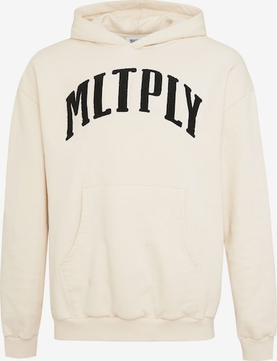 Multiply Apparel Sweat-shirt 'Embroidery' en beige clair / noir / blanc, Vue avec produit