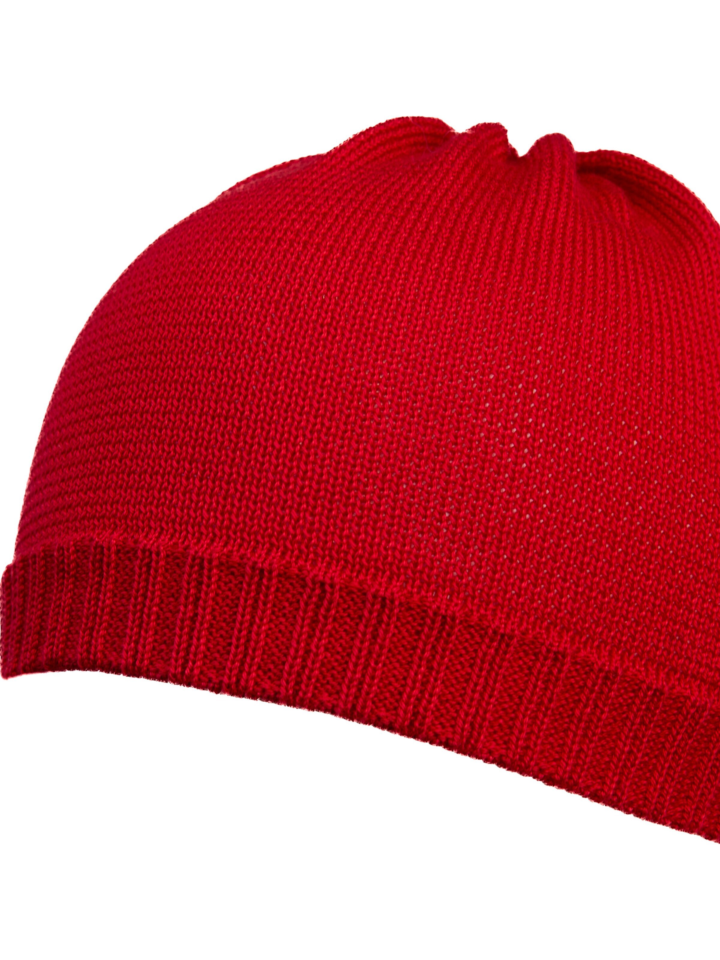 DÖLL Beanie 'Kindermütze weiß Puppe' in Red