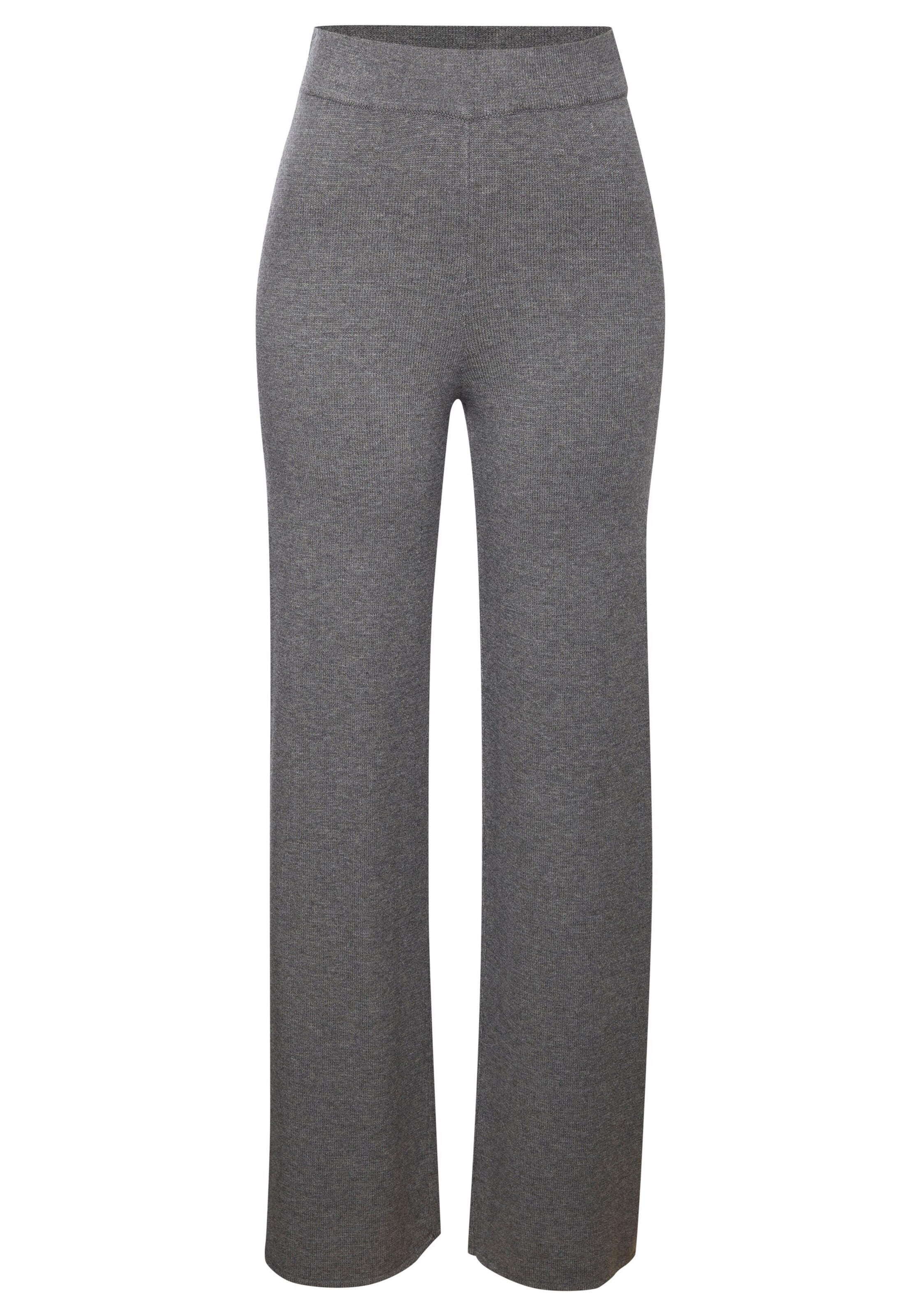 LASCANA - Pierna ancha Pantalón en gris: frente