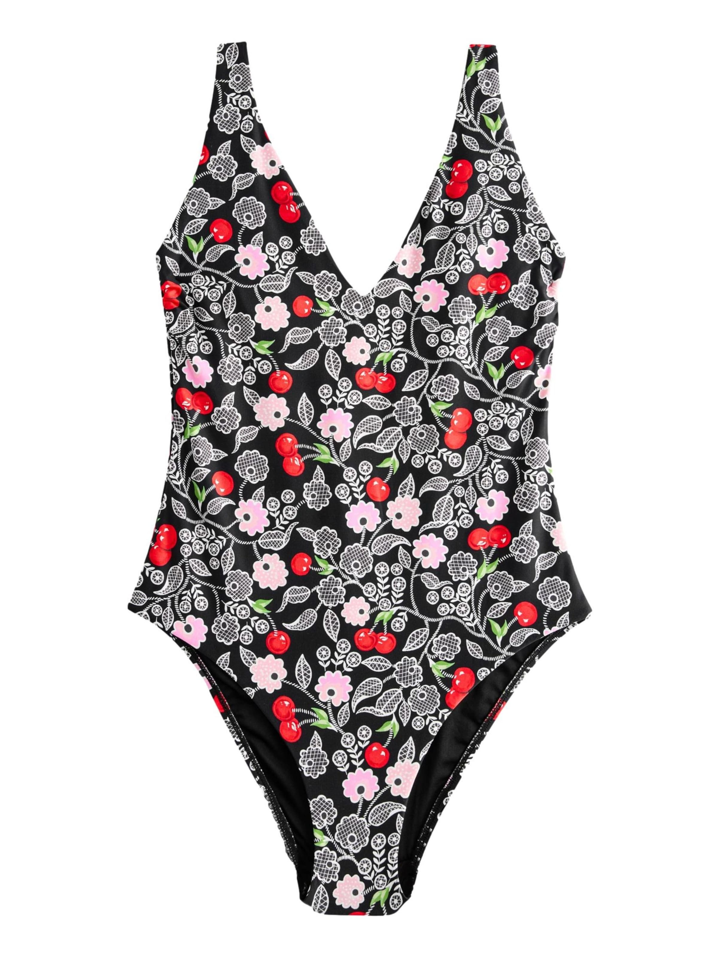 Next Bustier Uimapuku 'Cath Kidston' värissä musta: etupuoli