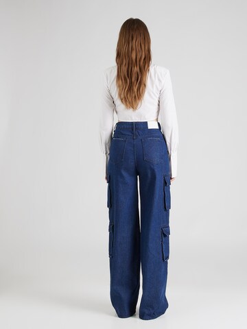 GLAMOROUS Wide Leg Cargojeans i blå