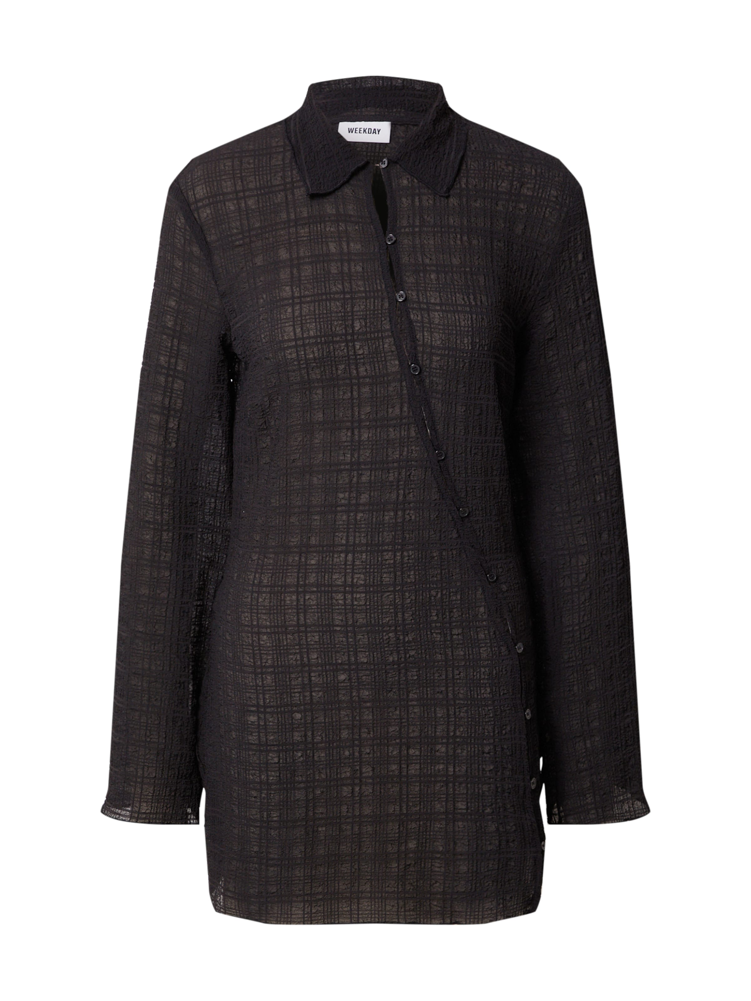 Abito camicia di WEEKDAY in nero: frontale