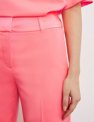 TAIFUN Normalny krój Spodnie w kant w kolorze różowy