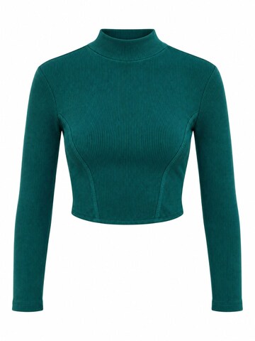 Ethiquet - Top 'Crop Top' em verde: frente