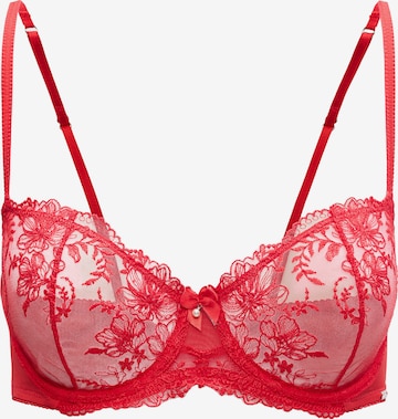 LindexT-shirt Grudnjak 'Senna Lina' - crvena boja: prednji dio