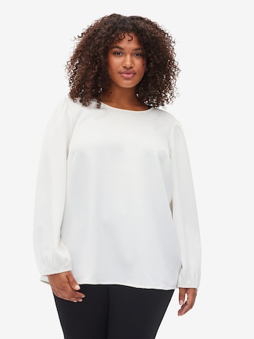 Zizzi Blouse 'MKIM' in White: front