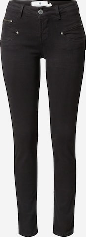 FREEMAN T. PORTER Regular Trousers 'Alexa' in Black: front