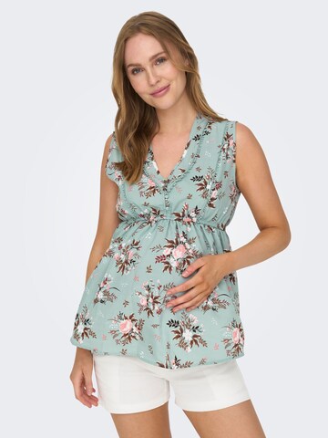 Only Maternity Top in Green: front