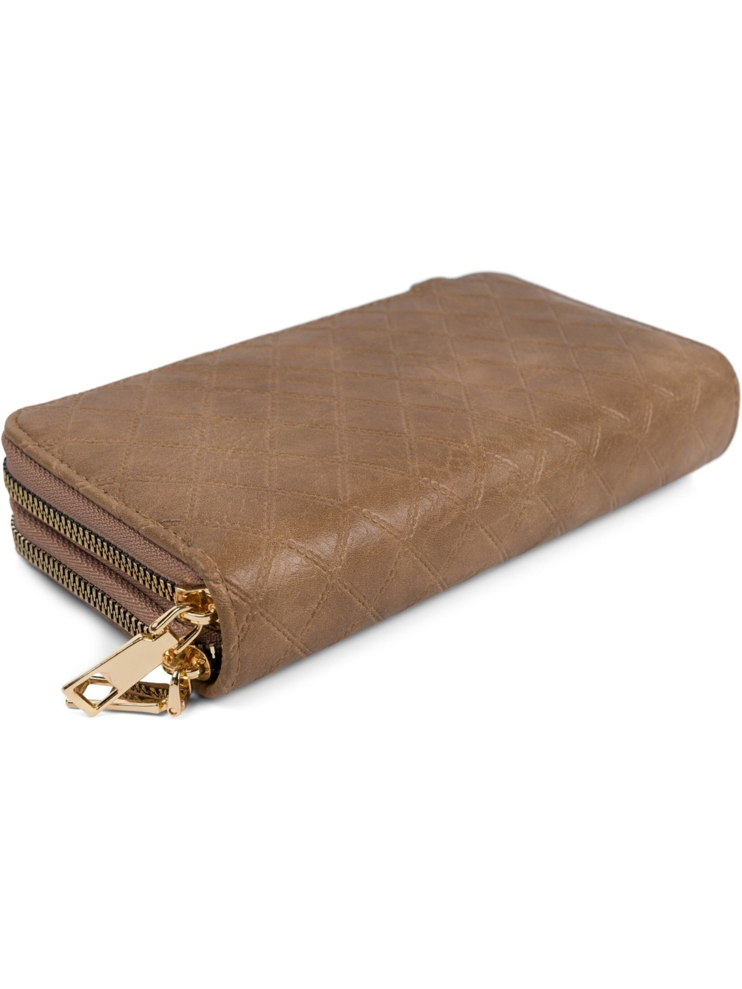 styleBREAKER Crossbody bag '2 in 1 Umhängetasche - Geldbörse Rauten' in Grey