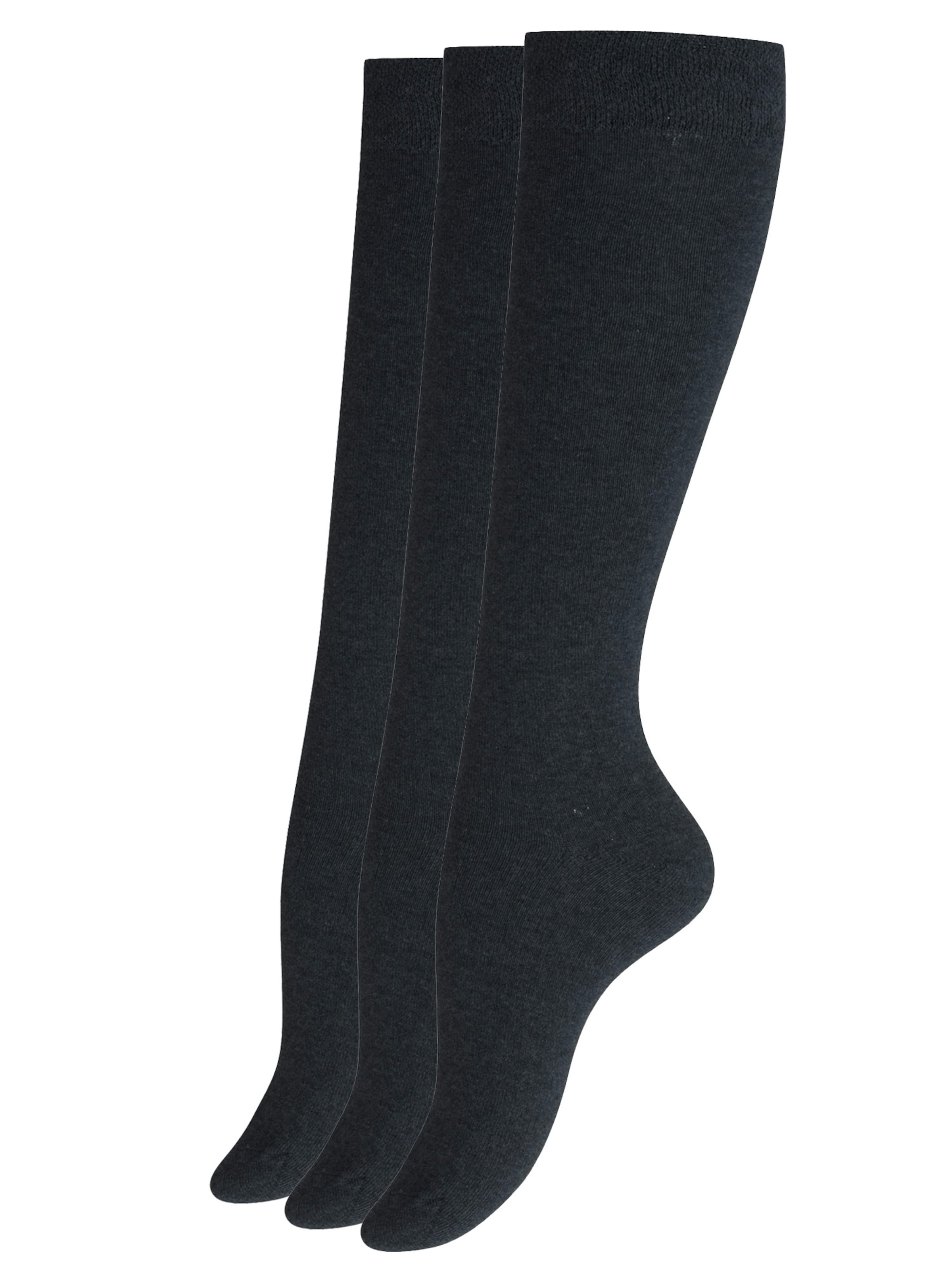 Yenita Kniestrümpfe in Schwarz: Vorderseite