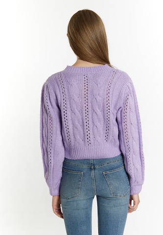 MYMO Knit cardigan 'Keepsudry' in Purple