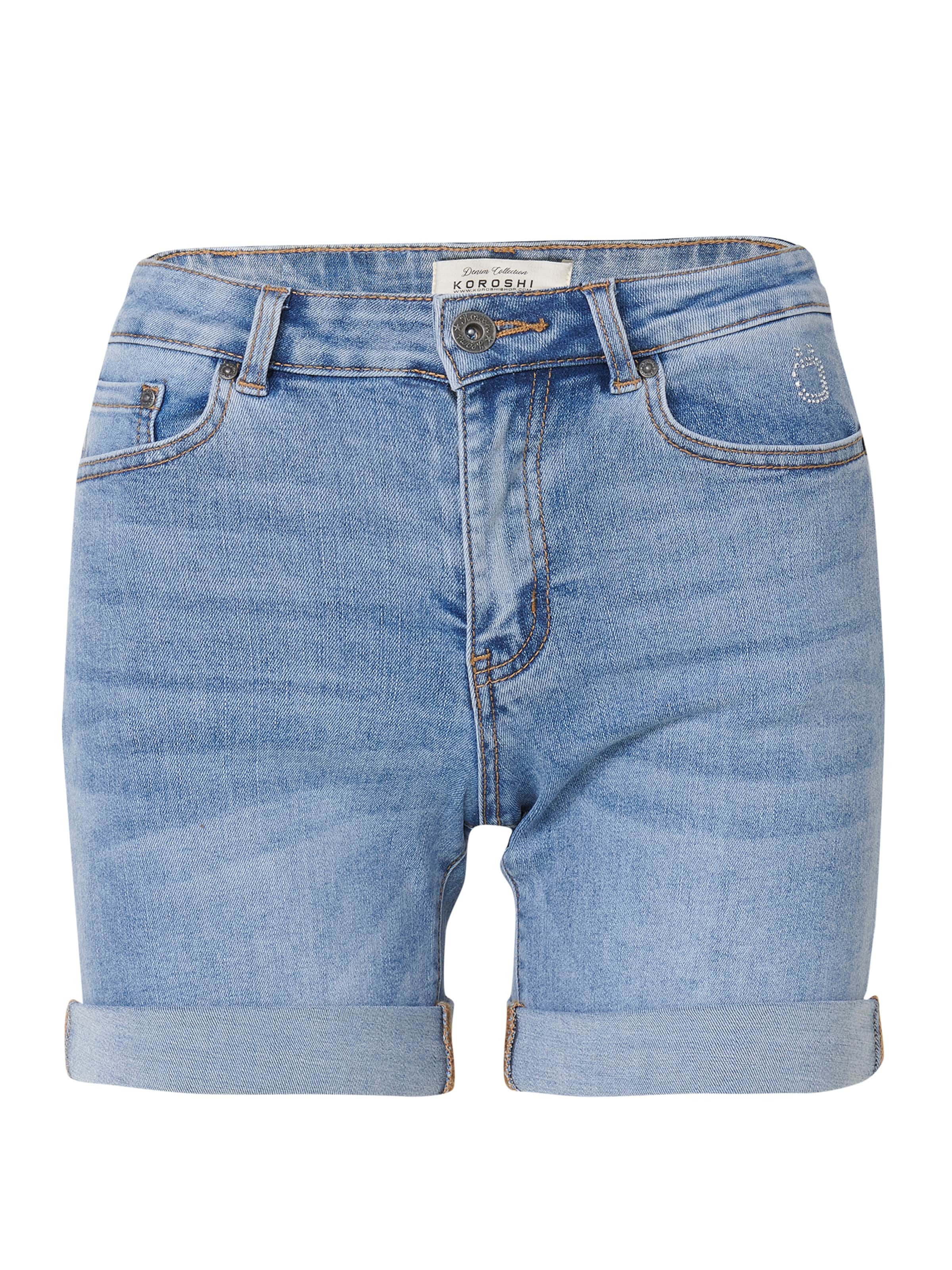 KOROSHI Normální Džíny – modrá: přední strana