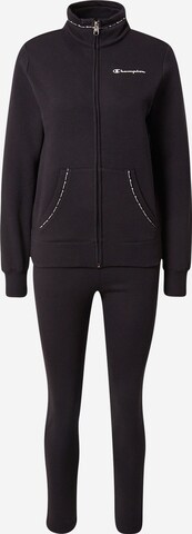 Champion Authentic Athletic Apparel Sweatsuit in Black: front