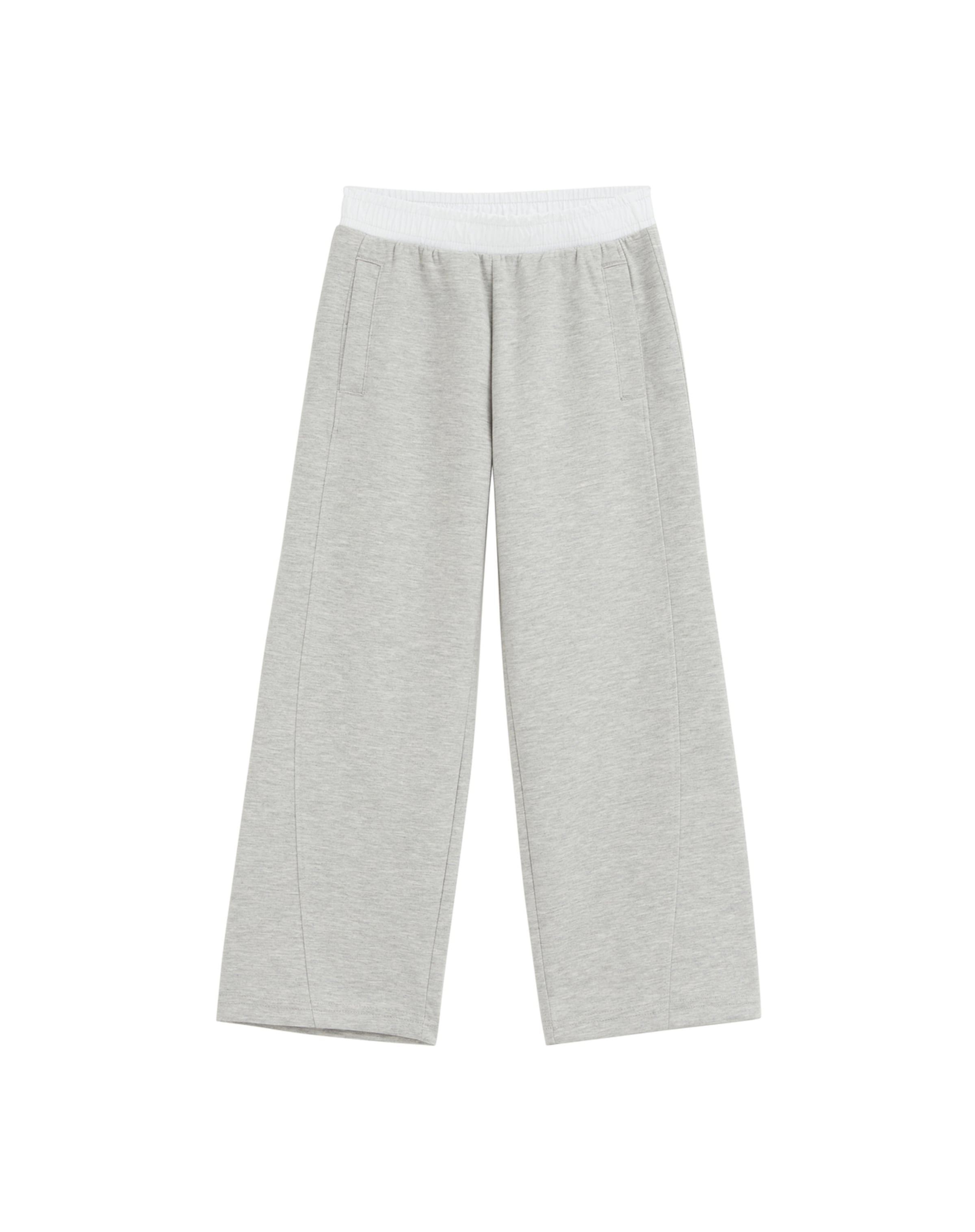 WE Fashion Wide Leg Housut värissä harmaa