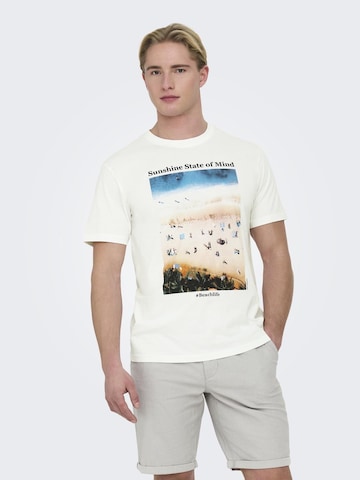 Only & Sons T-Shirt 'KOLTON' in Weiß: predná strana