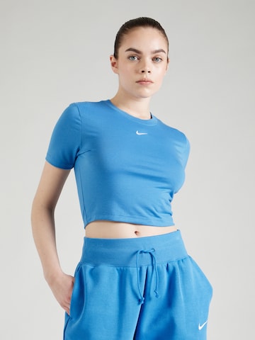 Nike Sportswear Тениска 'Essential' в синьо: отпред