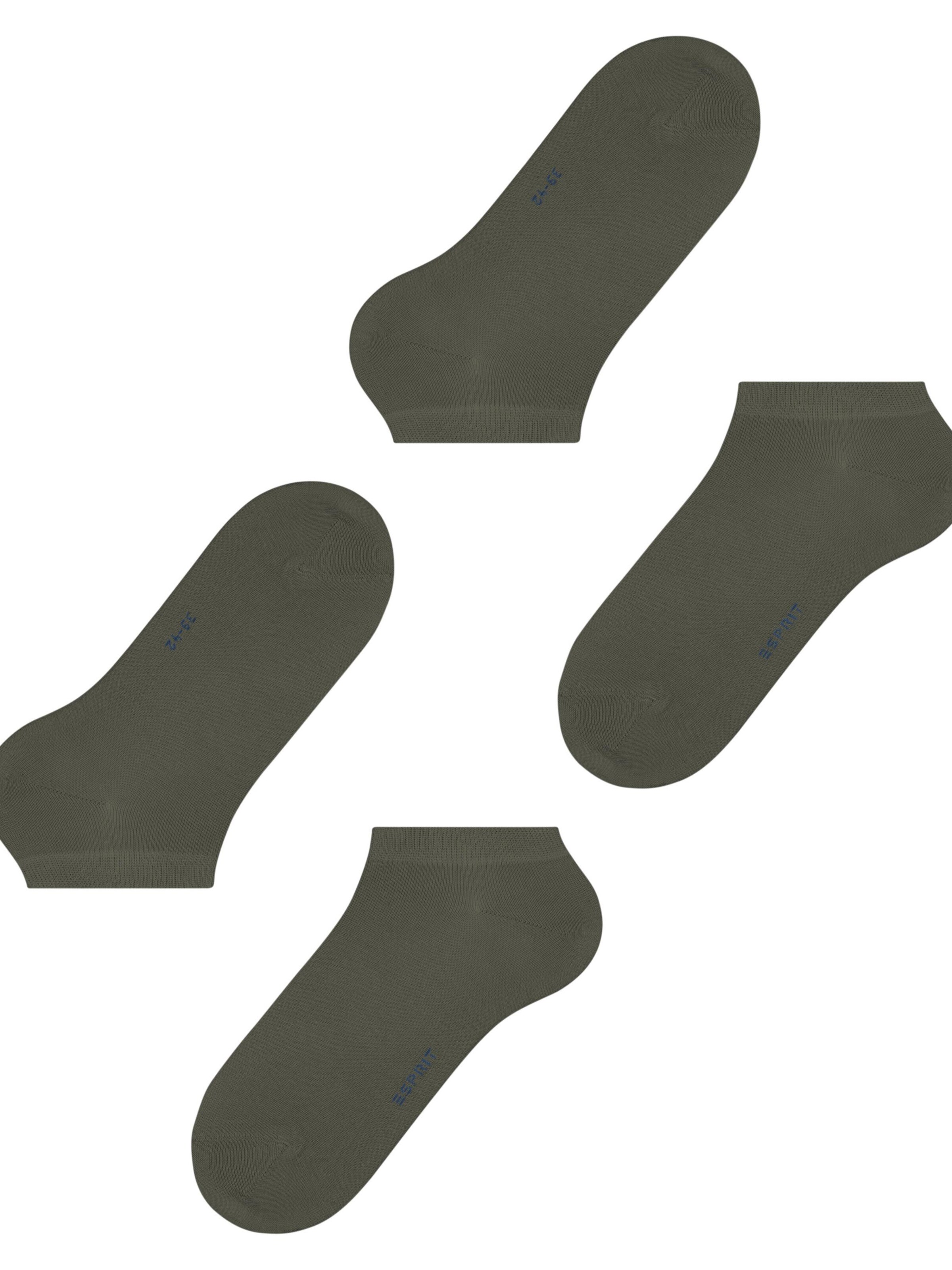 ESPRIT Füßlinge 'Basic Uni 2-Pack'‌‌‌ in Grün