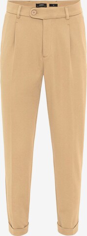 Regular Pantalon à plis Antioch en beige : devant