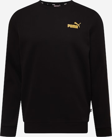 PUMA Athletic Sweatshirt in Black: front