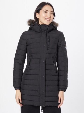 Superdry Winter coat 'Fuji' in Black: front