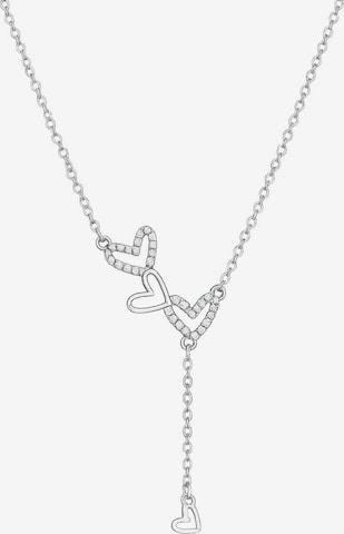 Alster Herz Ketting 'VERONA FOUR HEARTS' in Zilver: voorkant