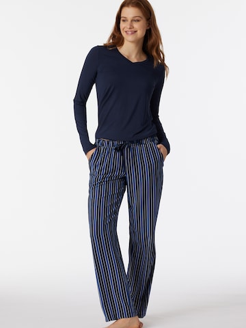 SCHIESSER Pyjamahose ' Mix & Relax ' in Blau