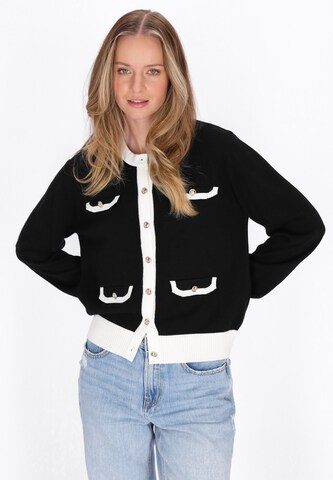 Cardigan DreiMaster Maritim en noir : devant