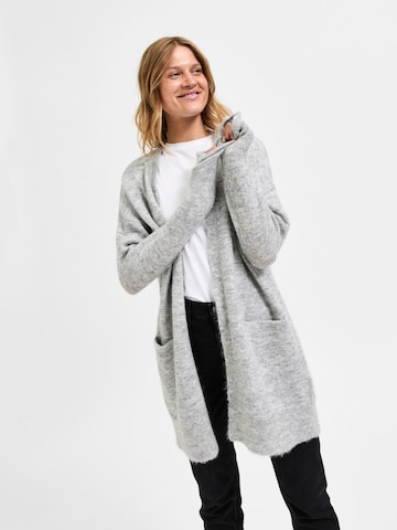 SELECTED FEMME Knit Cardigan 'Lulu' in Grey